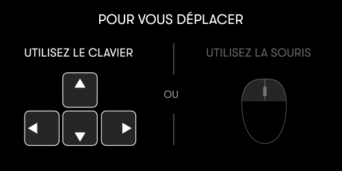 Utilise la souris ou le clavier pour diriger le personnage